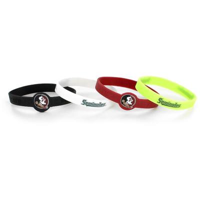 Florida State 4-Pack Silicone Bracelets