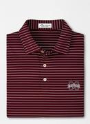  Mississippi State Peter Millar Crafty Stripe Performance Polo