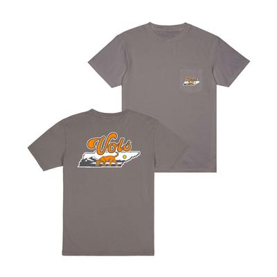 Tennessee Uscape State Sign Dyed Pocket Tee