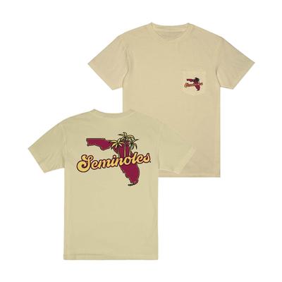 Florida State Uscape State Sign Dyed Pocket Tee