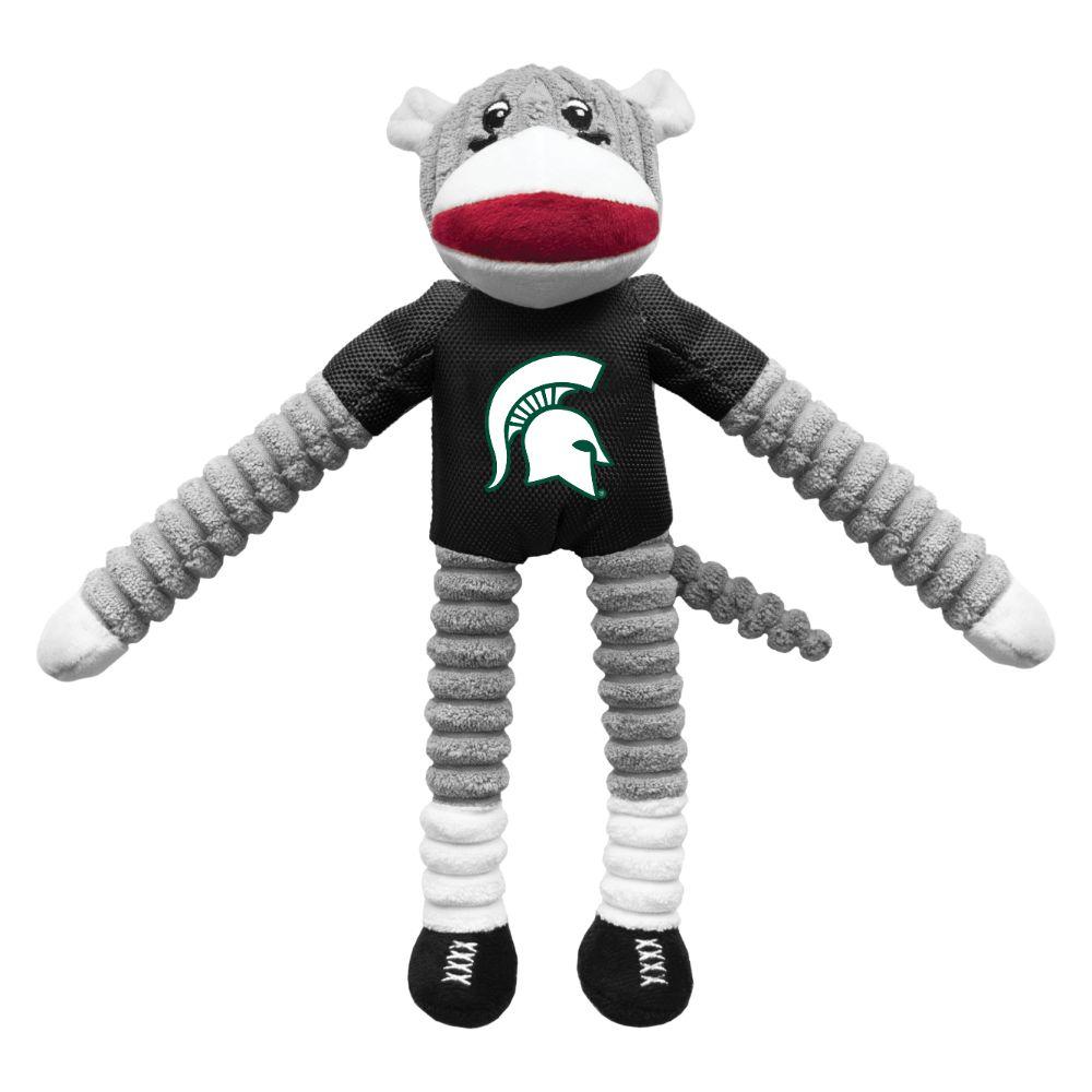  Michigan State Sock Monkey Pet Toy