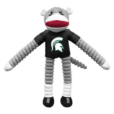 Michigan State Sock Monkey Pet Toy