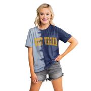  West Virginia Gameday Couture Find Your Groove Spilt Dyed Tee