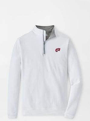 Western Kentucky Peter Millar Perth Solid 1/4 Zip Pullover WHITE
