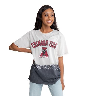 Alabama Gameday Couture Vault Clash Course Bleach Dyed Tee