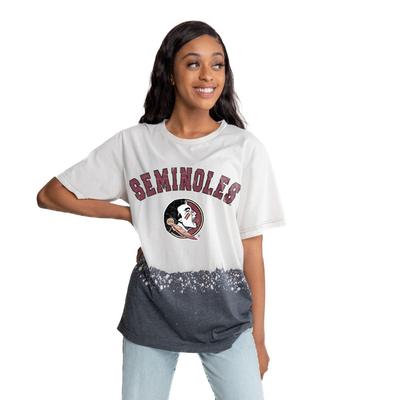 Florida State Gameday Couture Clash Course Bleach Dyed Tee