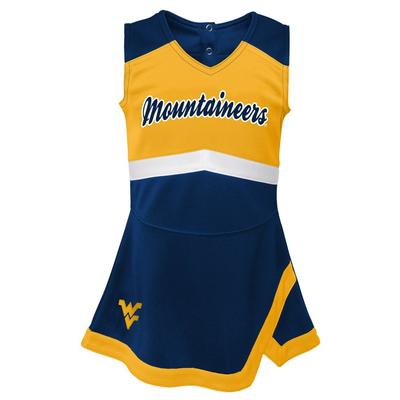 West Virginia Toddler Cheerleader 2-Piece Dress Set
