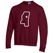  Mississippi State Champion State Outline Logo Sweatshirt