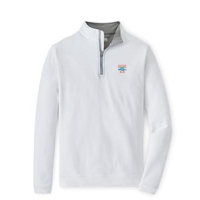Tennessee Peter Millar Lady Vols Perth 1/4 Zip Pullover WHITE