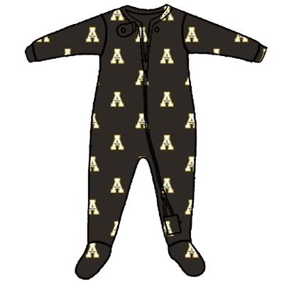 App State Infant Zip Pajamas