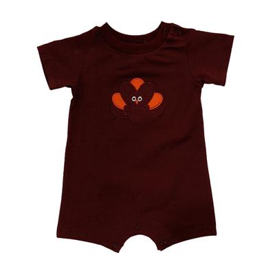 Maroon & Orange Infant Turkey Romper