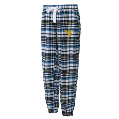 West Virginia College Concepts Women's Mainstay Flannel Jogger