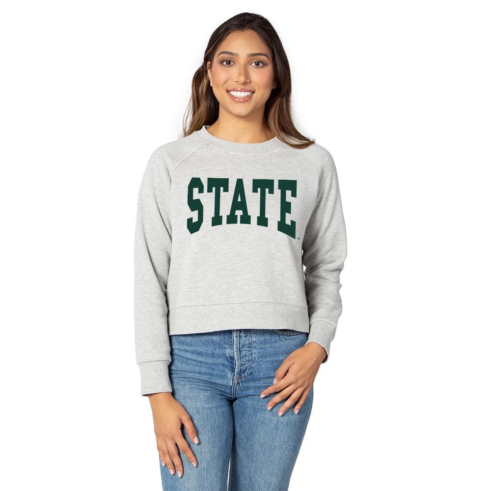  Michigan State University Girl Boxy Raglan Sweatshirt