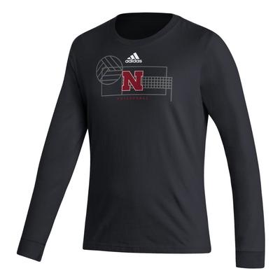 Nebraska Adidas Women's Volleyball Fresh Long Sleeve Tee