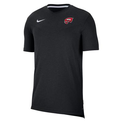Western Kentucky Nike Men's Dri-Fit UV Coaches Tee BLACK_HTHR