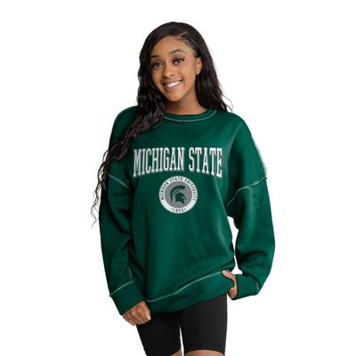 Michigan State Gameday Couture Going Strong Stitch Seam Pullover