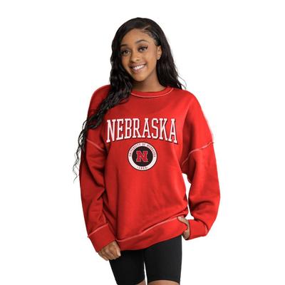 Nebraska Gameday Couture Going Strong Stitch Seam Pullover