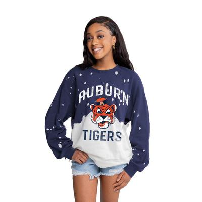 Auburn Vault Gameday Couture Twice As Nice Faded Crewneck Pullover