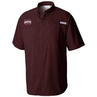 Mississippi State Columbia Tamiami Short Sleeve Woven Shirt
