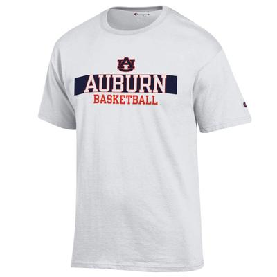 Auburn Champion Logo Over Basketball Tee