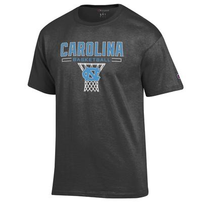 Carolina Champion Wordmark Over Basketball Net Tee
