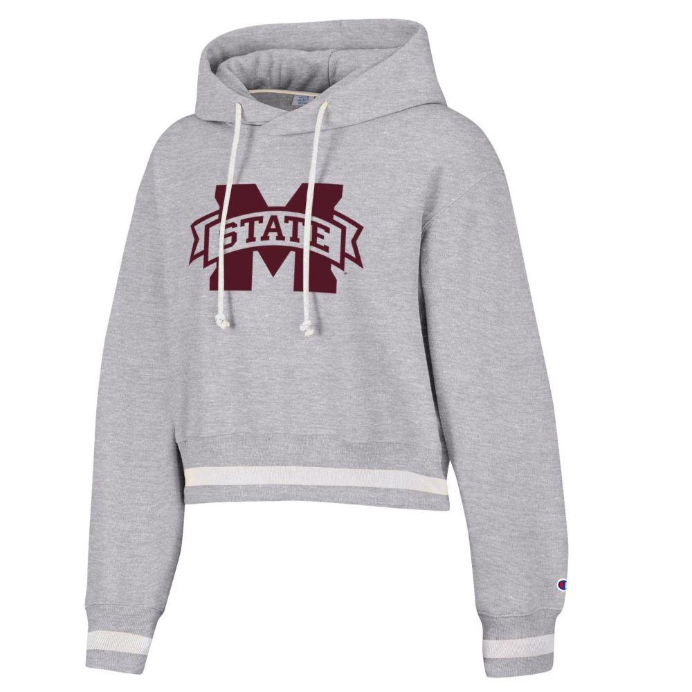  Mississippi State Champion Women's Reverse Weave Cropped Hoodie