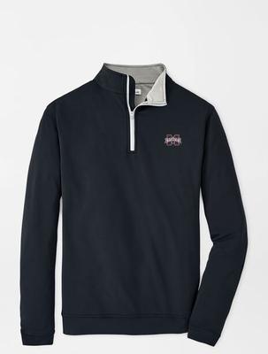 Mississippi State Peter Millar Perth Solid 1/4 Zip Pullover
