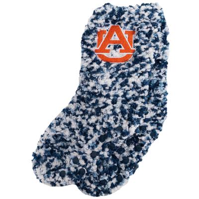 Auburn YOUTH Fuzzy Marled Slipper Socks