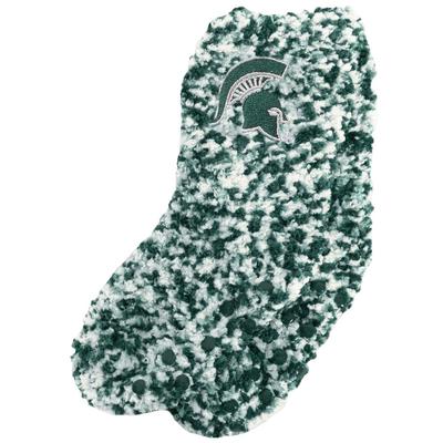 Michigan State YOUTH Fuzzy Marled Slipper Socks