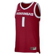  Arkansas Nike # 1 Replica Road Basketball Jersey