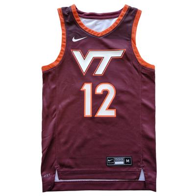 Virginia Tech YOUTH Nike Replica #12 Basketball Jersey