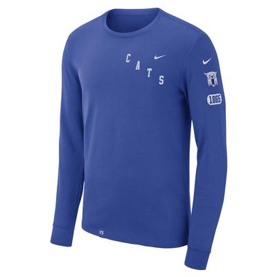 Kentucky Nike Men's Repeating Logo Cotton Long Sleeve Tee