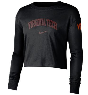 Virginia Tech Nike Women's L/S Crop T-Shirt