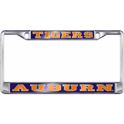 Auburn License Plate Frame Silver