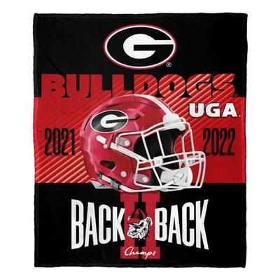 Georgia 2022 National Champions Back to Back 50x 60 Blanket