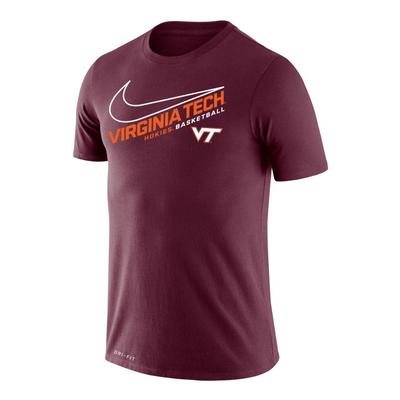Virginia Tech Nike Dri-Fit Legend Angled Basketball T-Shirt