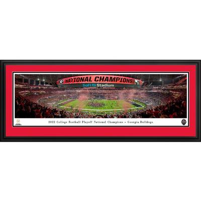 Georgia Vs TCU 2022 National Championship Deluxe Frame Panoramic Picture