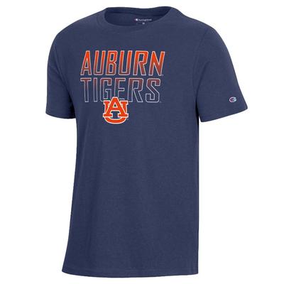 Auburn Champion YOUTH Cotton Ombre Stacked Tee