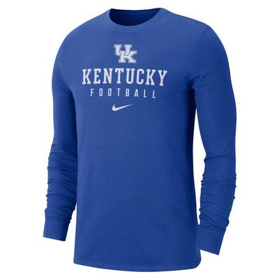 Kentucky Nike Men's Dri-Fit Team Issue Football Long Sleeve Tee