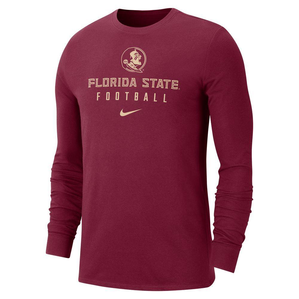 FSU | Florida State Nike Men's Dri-Fit Team Issue Football Long Sleeve ...