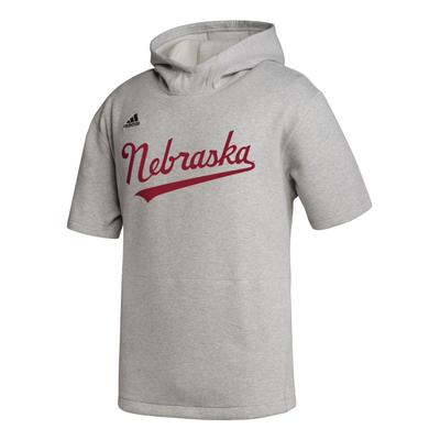 Nebraska Adidas Icon Short Sleeve Hoodie