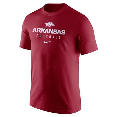Arkansas Nike Men's Dri-Fit Team Issue Football Tee