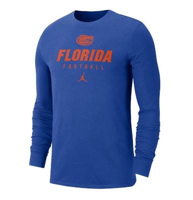 Florida Jordan Brand Men's Dri-Fit Team Issue Football Long Sleeve Tee