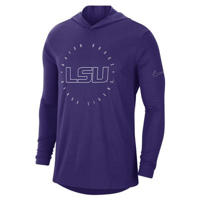LSU Nike Men's College Dri-Fit T Shirt Hoodie