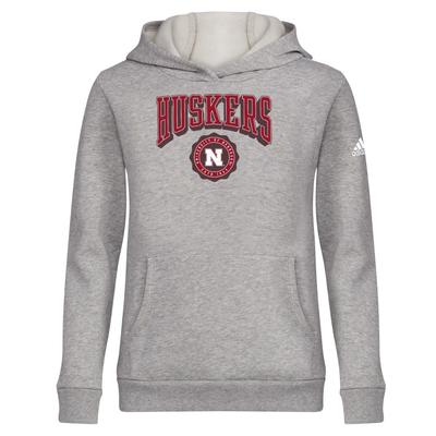 Nebraska Adidas YOUTH Huskers Emblem Fleece Hoodie