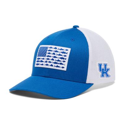 Kentucky Columbia PFG Fish Flag Mesh Flex Fit Hat