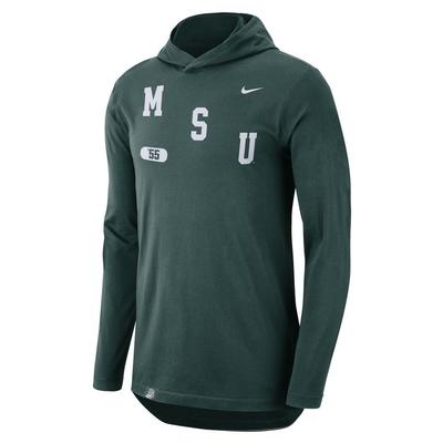 Michigan State Nike Men's College Dri-Fit Wordmark T-Shirt Hoodie