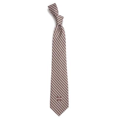 Mississippi State Eagle Wings Gingham Stripe Tie