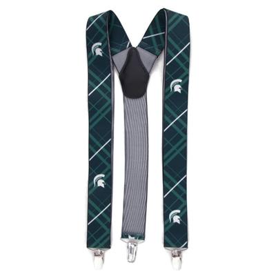 Michigan State Eagle Wings Oxford Suspenders