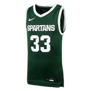  Michigan State Youth Nike # 33 Replica Basketball Jersey